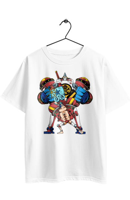 Футболка оверсайз з принтом "Ван Піс Френкі". Franky, iron man, one piece, аніме, ван пис, ван піс, залізна людина, манга, френкі. 2070702