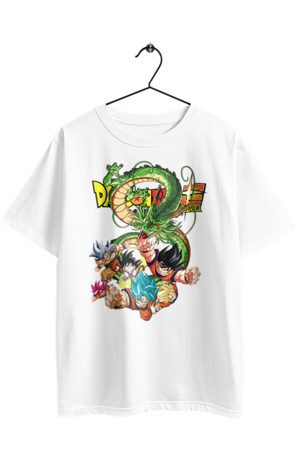 Футболка оверсайз з принтом "Перли дракона". Anime, dragon ball, goku, manga, vegeta, аніме, вегета, гоку, манга, перли дракона. 2070702