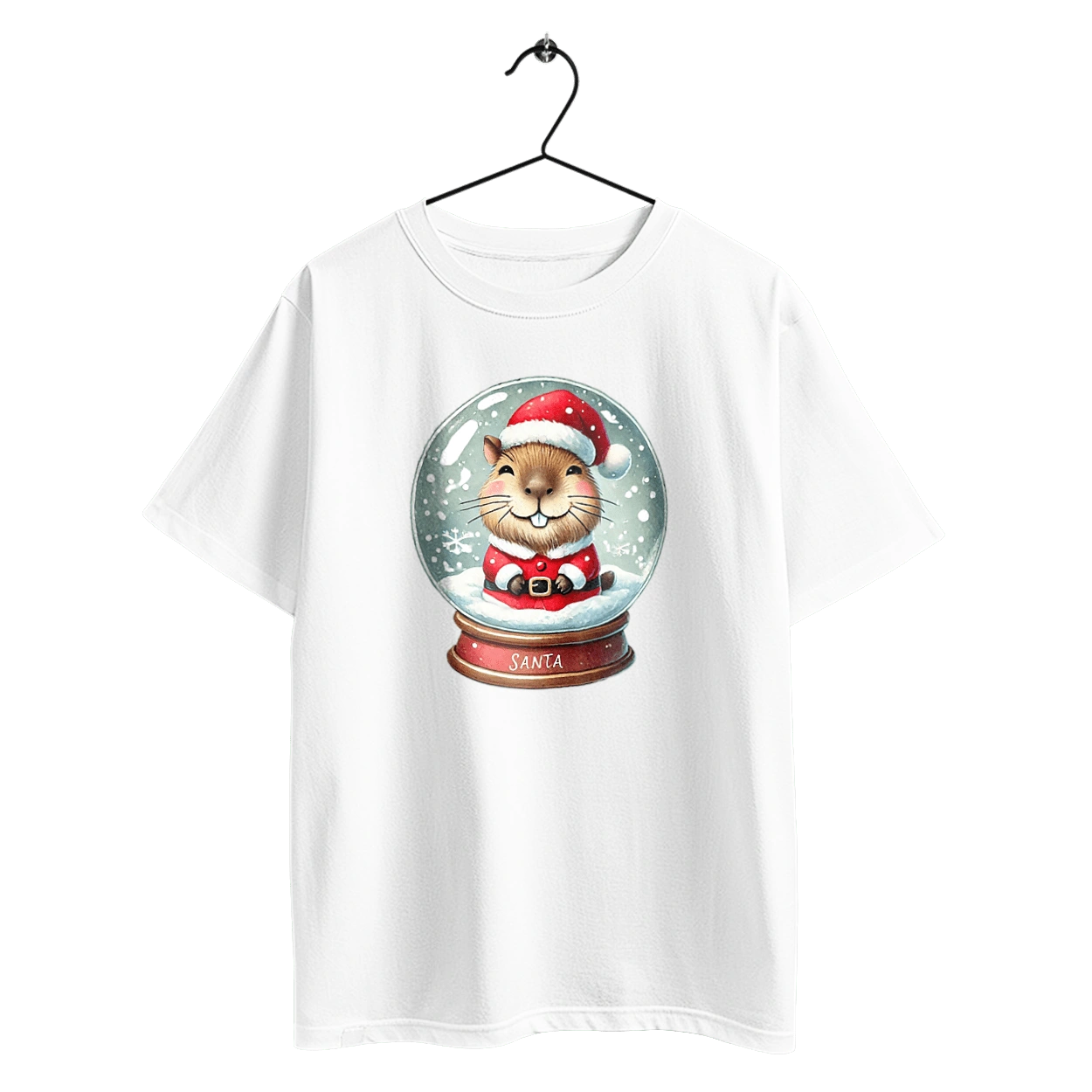 Капибара в снежном шаре