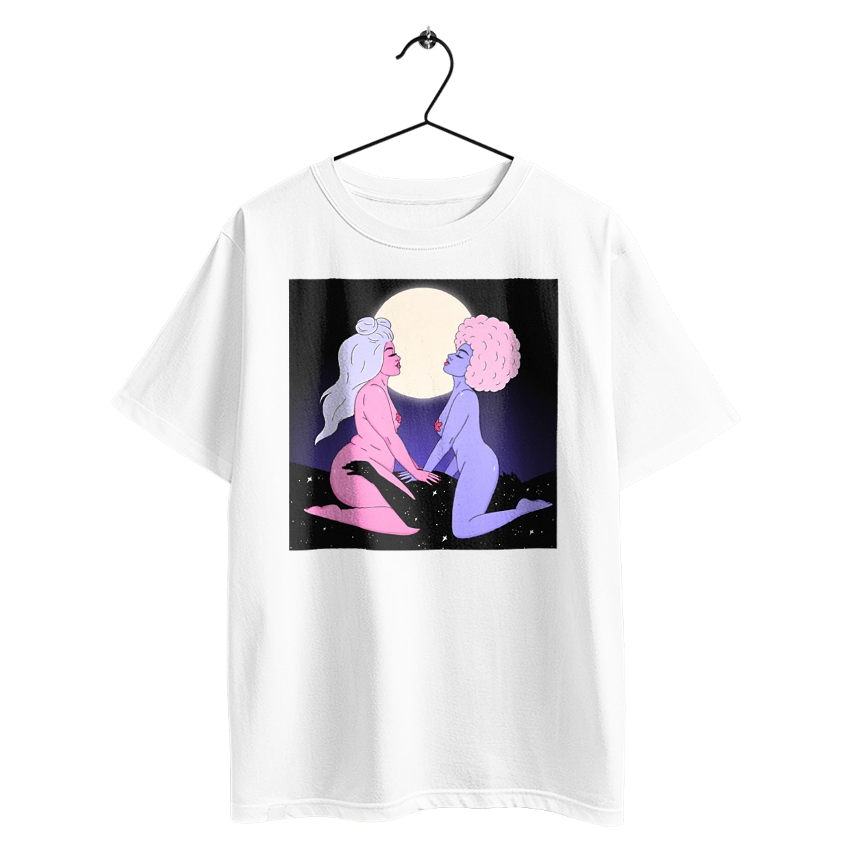 Two Aliens And The Moon