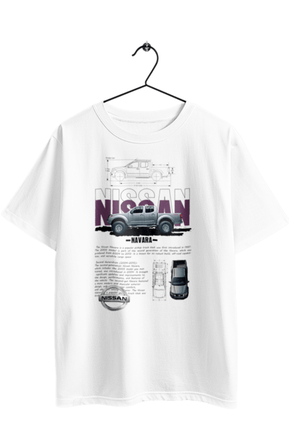 Футболка оверсайз з принтом "Nissan Navara". Navara, nissan, nissan motor, авто, автомобіль, навара, нісан, ніссан, пікап. 2070702
