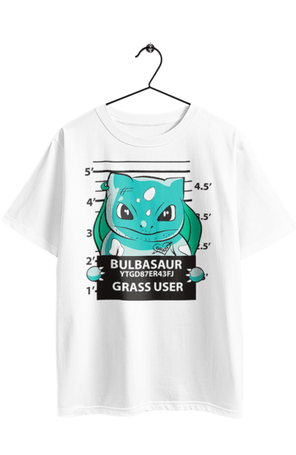 Футболка оверсайз з принтом "Покемон Бульбазавр". Bulbasaur, nintendo, pokémon go, аніме, бульбазавр, ігри, покемон. 2070702