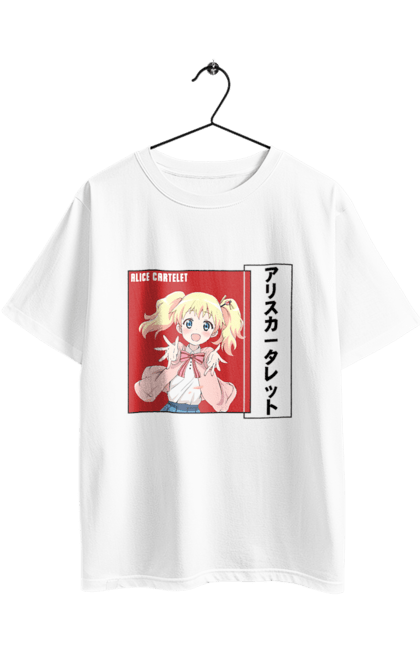 Футболка оверсайз з принтом "Золота мозаїка Аліса Картелет". Alice cartelet, anime, kiniro mosaic, kinmoza, manga, аліса, аліса картелет, аніме, золота мозаїка, манга. 2070702