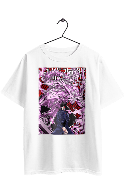 Футболка оверсайз з принтом "Магічна битва Мегумі". Anime, fushiguro, fushiguro megumi, jujutsu kaisen, manga, megumi, аніме, магічна битва, манга, мегумі. 2070702
