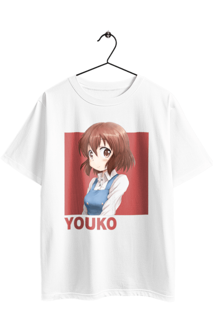 Oversized t-shirt with prints Kiniro Mosaic Yoko Inokuma. Anime, gold mosaic, kiniro mosaic, kinmoza, manga, yoko, yoko inokuma. 2070702