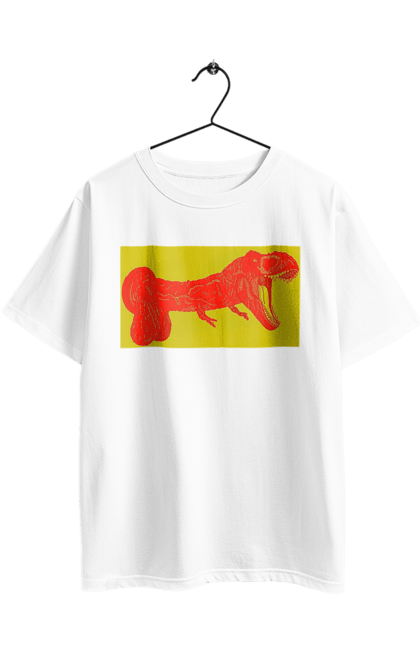 Футболка оверсайз з принтом "Член Динозавр". Динозавр, писюн, член. 2070702