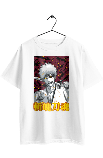 Футболка оверсайз з принтом "Бліч Куросакі Ічіґо". Anime, bleach, ichigo kurosaki, manga, аніме, бліч, ічіго, куросакі ічіґо, манга. 2070702