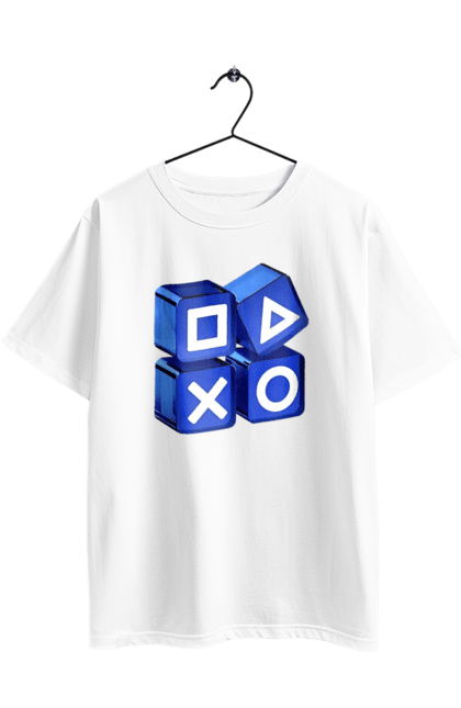 Футболка оверсайз з принтом "Геймпад". Playstation, sony, геймпад, гра, джостик. 2070702