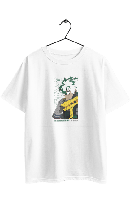 Футболка оверсайз з принтом "Моя академія героїв Мідорія". Izuku, midoriya, my hero academia, аніме, ізуку мідорія, манга, мідорія, моя геройська академія. 2070702