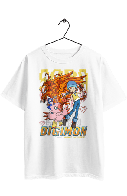 Футболка оверсайз з принтом "Digimon Сора Такеноучі". Bandai, digimon, digital monsters, sora takenouchi, аніме, віртуальні вихованці, манга, медіафраншиза, сора такеноучі. 2070702