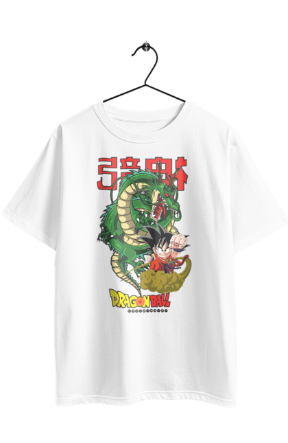 Oversized t-shirt with prints Dragon Ball Shenron. Anime, dragon ball, manga, shenron, tv series. 2070702
