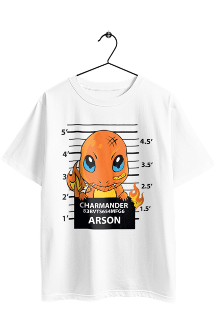 Футболка оверсайз з принтом "Покемон Чармандер". Charmander, nintendo, pokemon, pokémon go, аніме, ігри, покемон, чармандер. 2070702