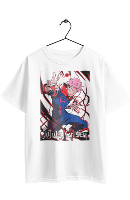 Футболка оверсайз з принтом "Магічна битва". Anime, jujutsu kaisen, manga, аніме, ітадорі, магічна битва, манга, містика, сукуна, темне фентезі. 2070702