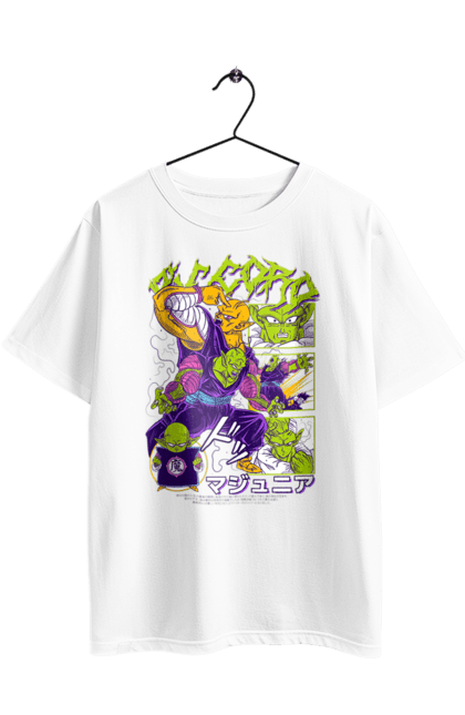 Oversized t-shirt with prints Dragon Ball Piccolo Daimao. Anime, dragon ball, goku, manga, piccolo, piccolo daimao, tv series, vegeta. 2070702
