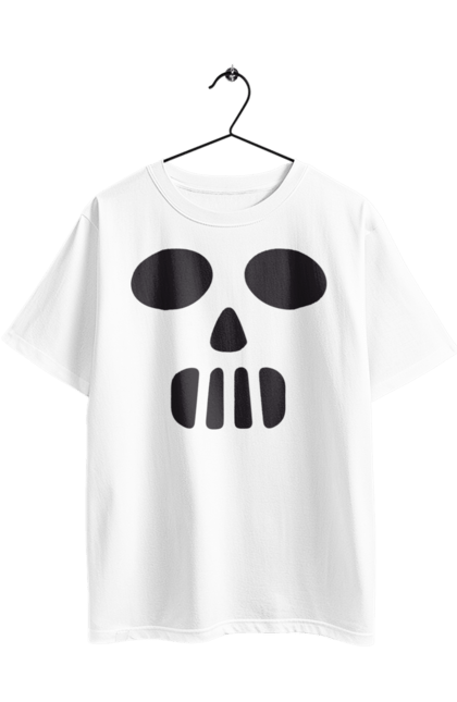 Футболка оверсайз з принтом "Гарбузове обличчя на Хелловін". 31 жовтня, halloween, гарбуз, гелловін, жовтень, капощі, ласощі, лякати, свято, хелловін. 2070702