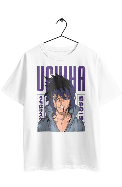 Футболка оверсайз з принтом "Наруто Саске Учіха". Naruto, sasuke, sasuke uchiha, аніме, команда 7, команда номер 7, манга, наруто, саске, саске учіха. 2070702