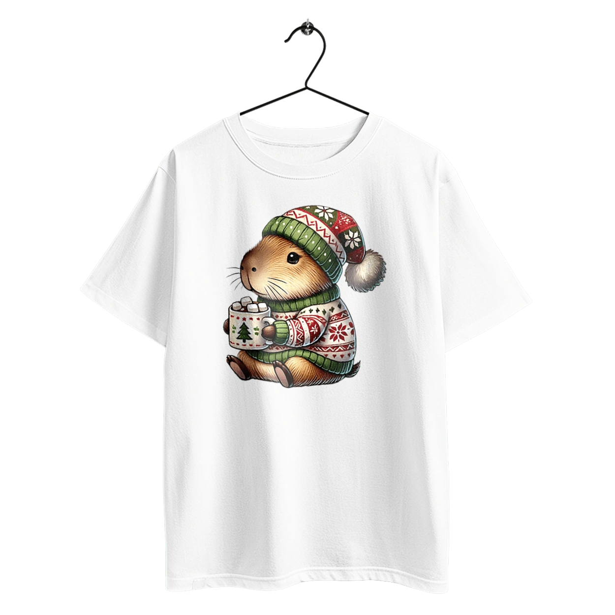 Capybara with hot chocolate