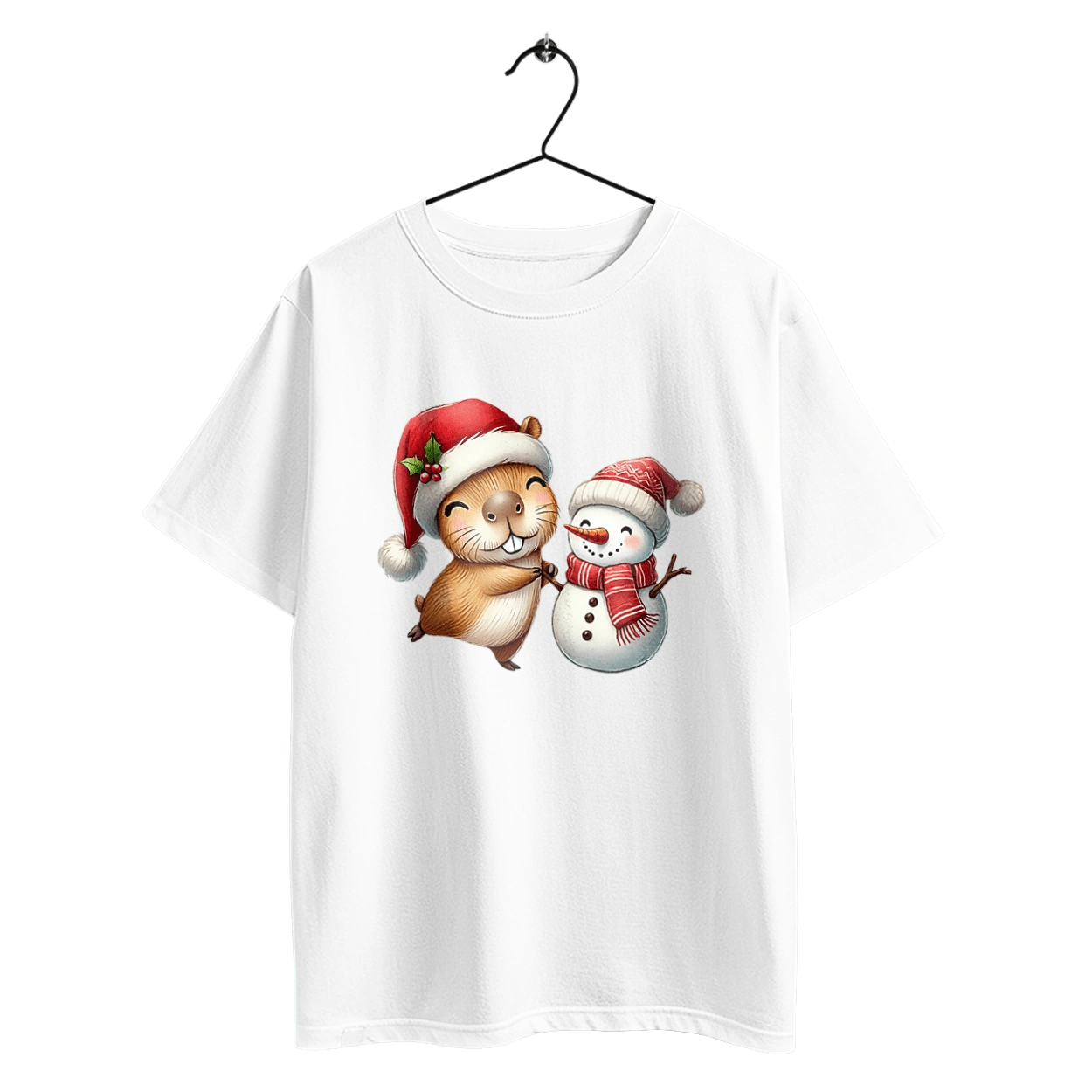 Капибара и снеговик