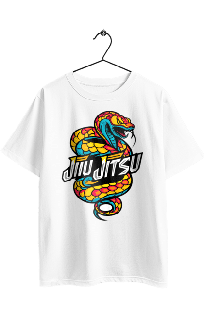 Oversized t-shirt with prints Jujutsu. Animal, japan, jiu jitsu, jujutsu, martial arts, ninja, samurai, snake, sport. 2070702