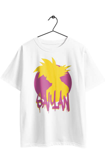 Oversized t-shirt with prints Dragon Ball Son Goku. Anime, dragon ball, goku, manga, son goku, tv series. 2070702