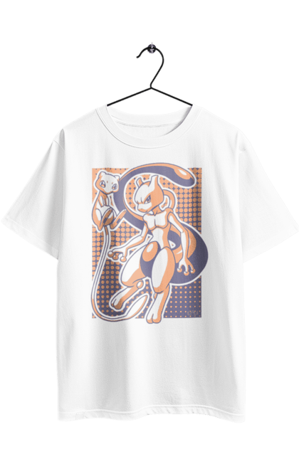 Футболка оверсайз з принтом "Покемон М'юту". Mewtwo, nintendo, pokémon go, аніме, ігри, м юту, мьюту, покемон. 2070702