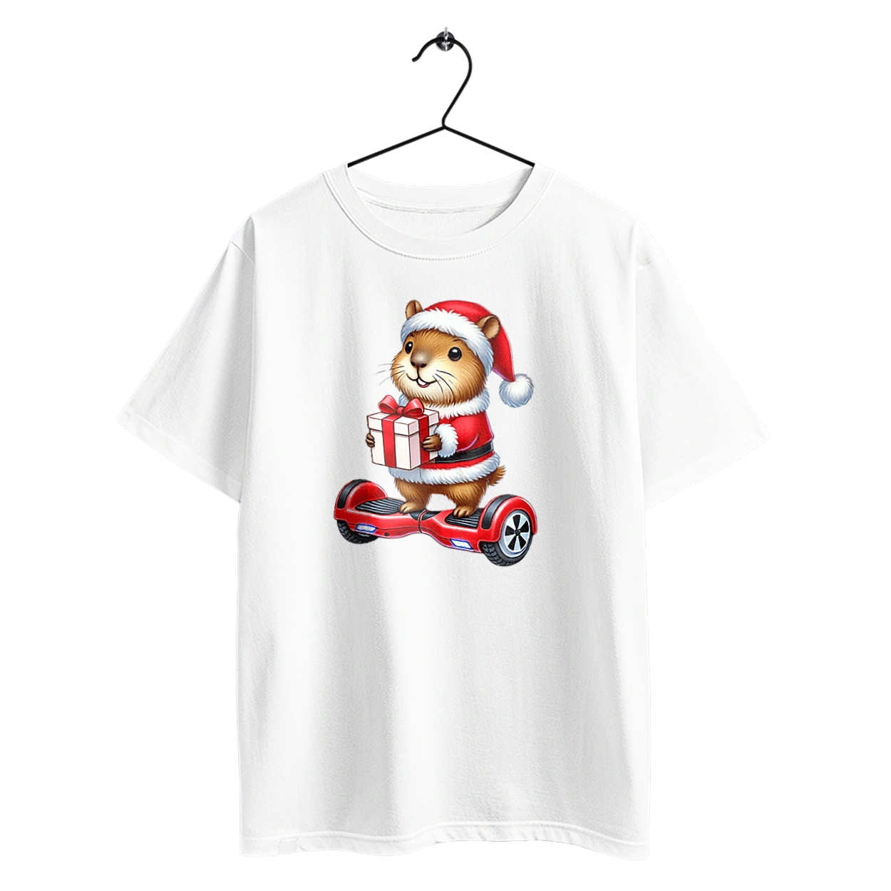 Christmas Capybara with a Gift