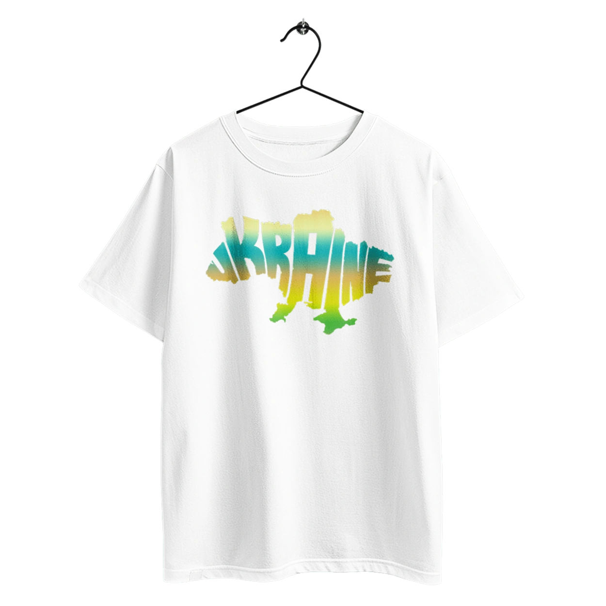 Ukraine silhouette colored