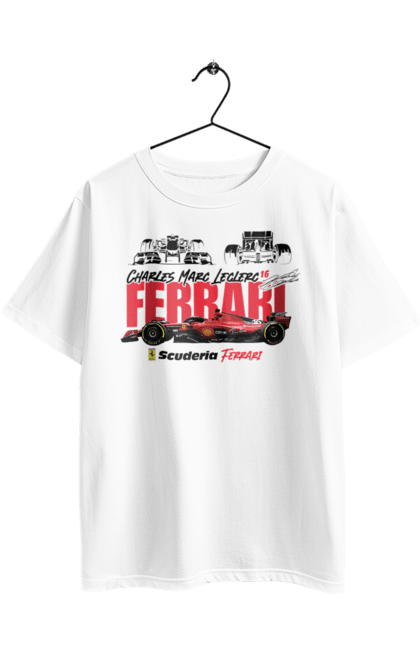 Футболка оверсайз з принтом "Scuderia Ferrari Formula 1". Ferrari, formula 1, scuderia ferrari, авто, автомобіль, автоспорт, болід, гонки, формула 1. 2070702
