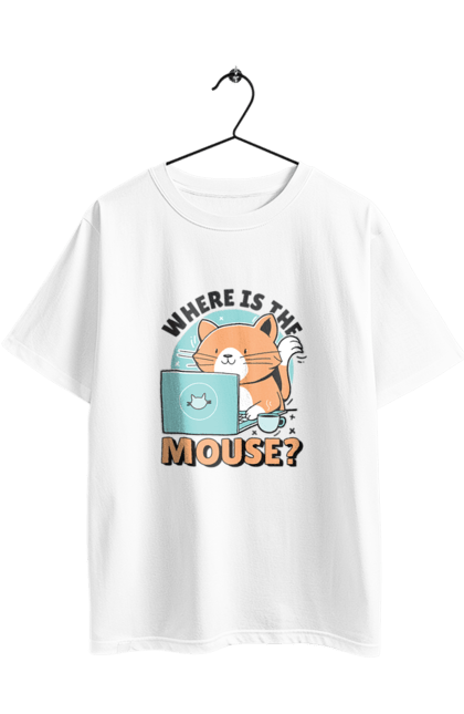 Футболка оверсайз з принтом "Де миша?". Angular, c, css, html, it, javascript, jquery, php, python, react, svelt, vue, айтишник, айті, гумор, код, кодувати, прогер, програміст, програмісти, ти ж, ти ж програміст, тиж програміст. 2070702