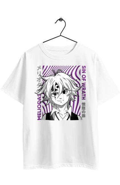 Oversized t-shirt with prints Seven Deadly Sins Meliodas. Anime, dragon sin, manga, meliodas, seven deadly sins. 2070702