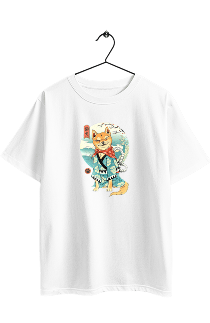 Футболка оверсайз з принтом "Шіба іну". Песик, сіба іну, сіба-іну, собака, шиба, шиба іну, юмор, японія. 2070702