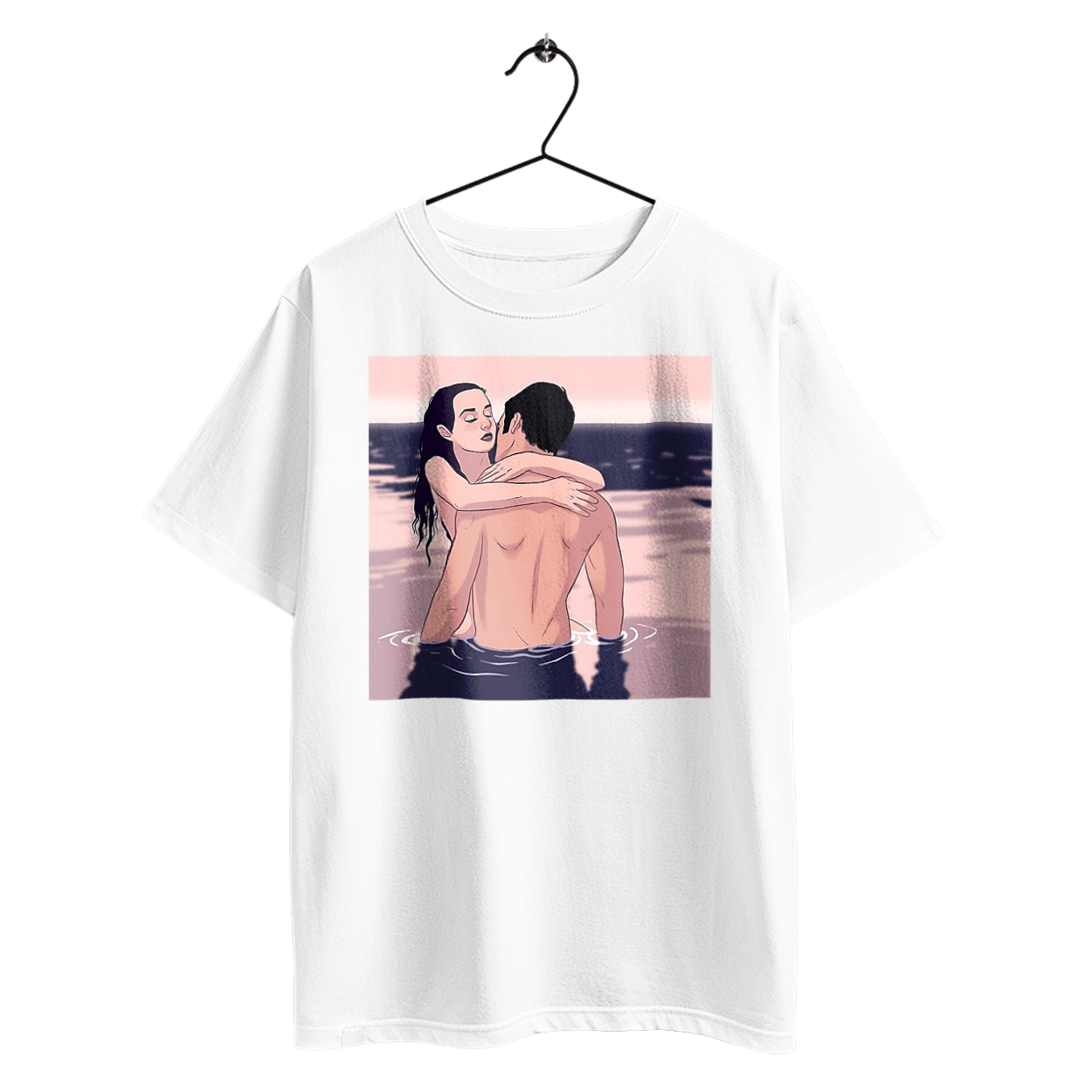 Couple Hugging In The River