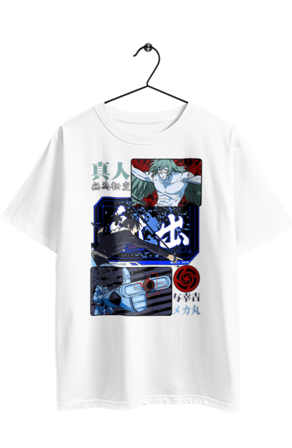 Футболка оверсайз з принтом "Магічна битва". Anime, jujutsu kaisen, mahito, manga, mechamaru, аніме, магічна битва, манга, махіто, мехамару. 2070702