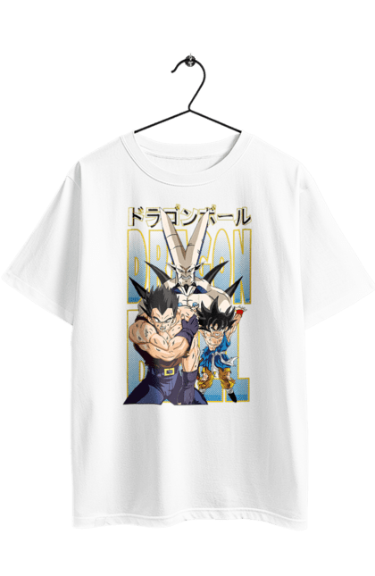 Футболка оверсайз с принтом Жемчуг дракона. Anime, dragon ball, goku, manga, vegeta, аниме, вегета, гоку, жемчуг дракона, манга. 2070702