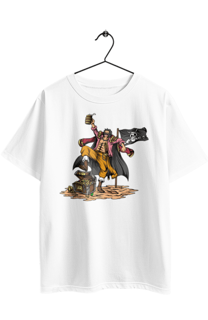 Футболка оверсайз з принтом "Ван Піс Голь Д. Роджер". Gol d. roger, gold roger, one piece, аніме, ван пис, ван піс, голь д. роджер, золотий роджер, манга. 2070702