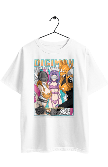 Футболка оверсайз с принтом Digimon. Bandai, digimon, digital monsters, виртуальные питомцы, медиафраншиза. 2070702