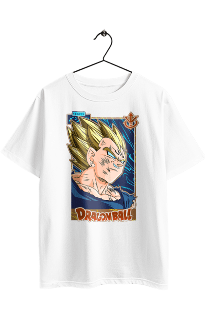Футболка оверсайз з принтом "Перли дракона Вегета". Anime, dragon ball, goku, majin vegeta, manga, vegeta, аніме, вегета, манга, перли дракона. 2070702