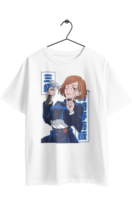 Футболка оверсайз з принтом "Магічна битва Нобара". Anime, jujutsu kaisen, manga, nobara, nobara kugisaki, аніме, магічна битва, манга, нобара, нобара кугісакі. 2070702