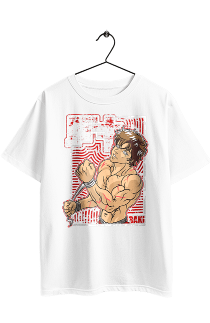 Футболка оверсайз з принтом "Боєць Баки". Anime, hanma baki, manga, аніме, боєць баки, бойові мистецтва, манга, серіал. 2070702