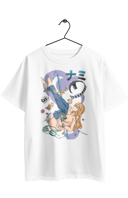 Футболка оверсайз з принтом "Ван Піс Намі". Cat burglar, nami, one piece, аніме, ван пис, ван піс, кішка-злодійка, манга, намі. 2070702