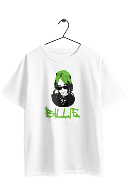Футболка оверсайз з принтом "Billie Eilish". Активістка, біллі айліш, мизукант, права, співачка, тварини. 2070702