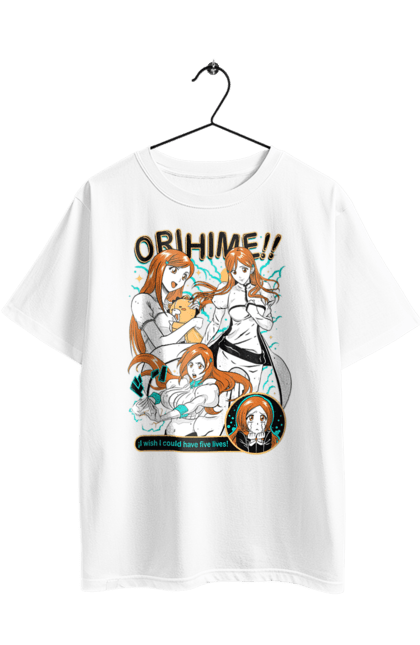 Футболка оверсайз з принтом "Бліч Іноуе Оріхіме". Anime, bleach, manga, orihime inoue, аніме, бліч, іноуе оріхіме, манга. 2070702