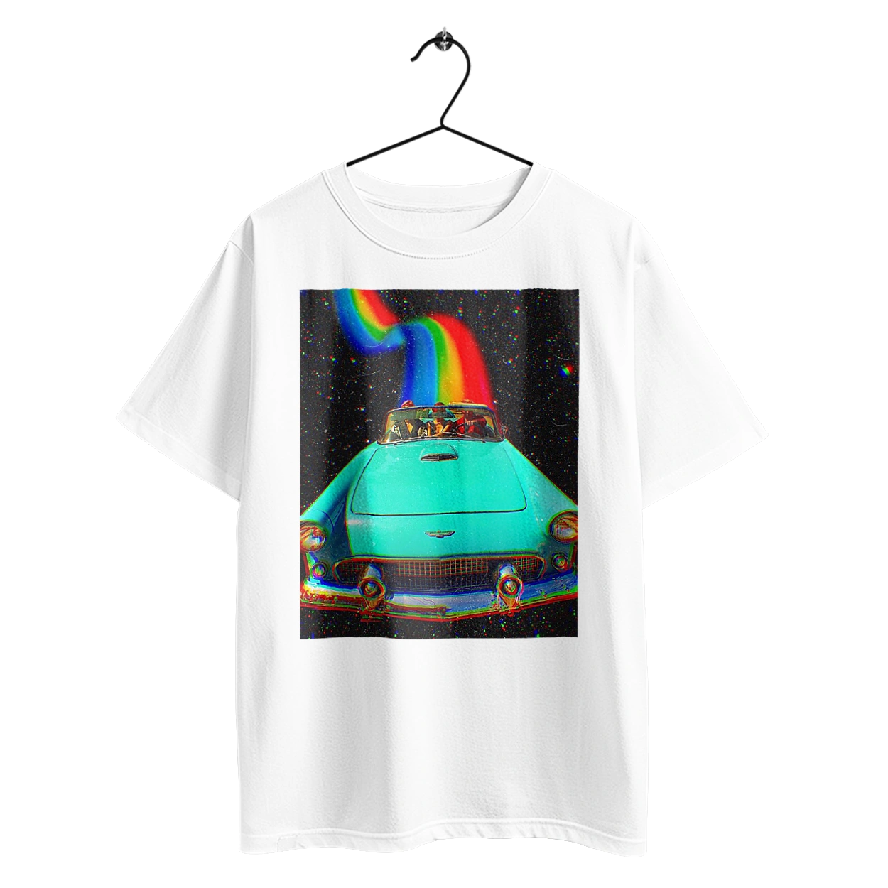 Picture, a car in space