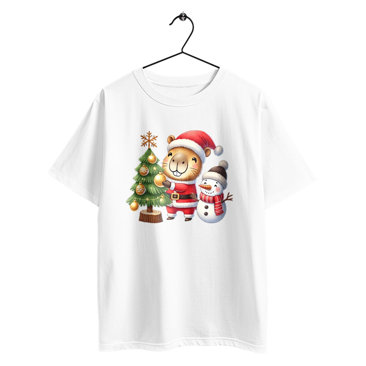 Christmas Capybara with a Tree