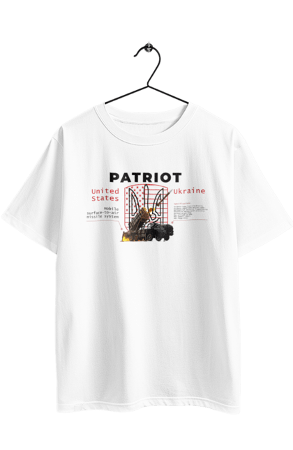 Футболка оверсайз з принтом "Patriot". Caesar, himars, patriot, залужний, зброя. 2070702