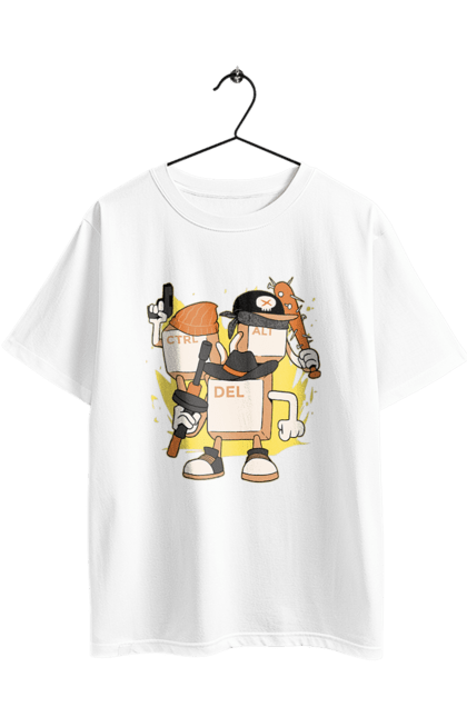 Футболка оверсайз з принтом "Ctrl alt del Програмерський екшен". 404, andoid, aws, backend, c++, cloud, css, data, dev, devops, frontend, geek, git, github, go, golang, google, hacker, html, ios, java, javascript, jquery, js, linux, nodejs, php, python, react, science, script, web, геймер, гік, дата, клавіши, код, компьютер, лінукс, мова, облако, пайтон, пингфин, программист, програмування, талисман, хакер. 2070702