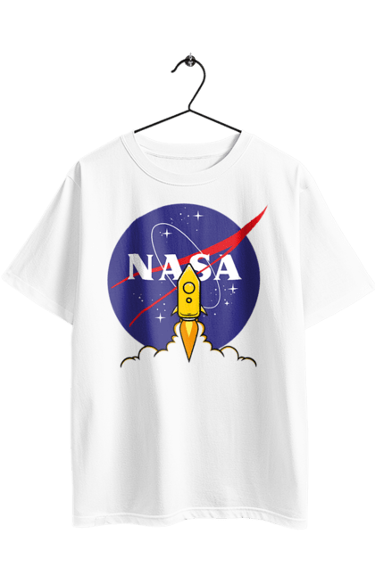 Футболка оверсайз з принтом "NASA". Nasa, авіація, астронавтика, дослідження, космонавтика, космос, наука, ракета, сша, технології. 2070702