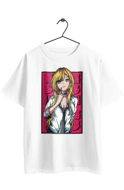 Футболка оверсайз з принтом "Ця фарфорова лялечка закохалася". Anime, manga, marin kitagawa, my dress-up darling, аніме, манга, марін, марін кітагава, фарфорова лялечка. 2070702