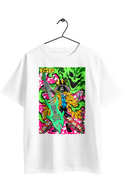 Футболка оверсайз з принтом "Ван Піс Брук". Brook, one piece, soul king, аніме, брук, ван пис, ван піс, манга, соул кінг. 2070702