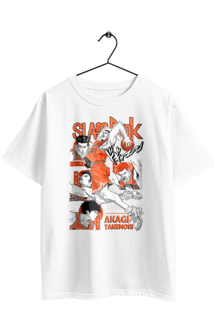 Oversized t-shirt with prints Slam Dunk Takenori Akagi. Anime, basketball, comedy, manga, school, shonen, slam dunk, sports anime, takenori akagi. 2070702